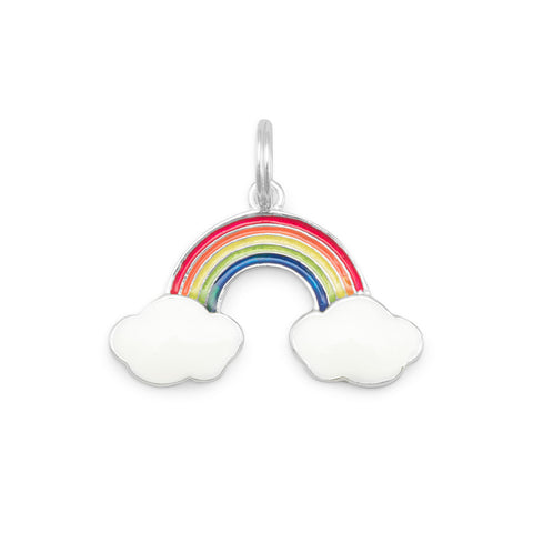 Enamel Rainbow/Clouds Charm