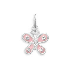 Enamel and Crystal Butterfly Charm