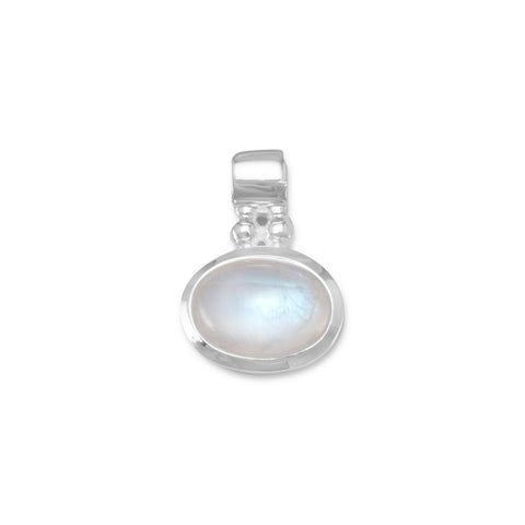 Oval Rainbow Moonstone Pendant
