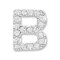 Rhodium Plated Crystal "B" Slide