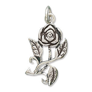 Oxidized Rose Charm