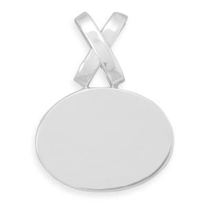 Oval Engravable Slide with "X" Design