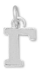 Greek Alphabet Letter Charm - Gamma