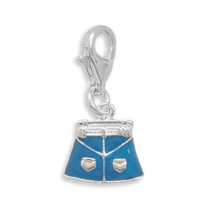 Jean Skirt Charm with Lobster Clasp