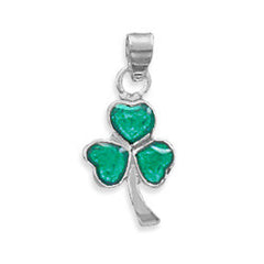 Green Epoxy Shamrock Pendant