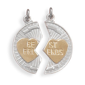 Two Tone "Best Friends" Pendant