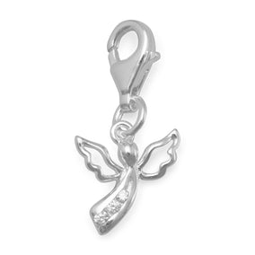 Angel CZ Charm with Lobster Clasp