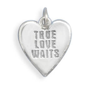 True Love Waits Heart Charm
