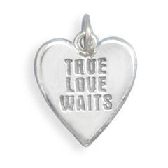 True Love Waits Heart Charm