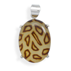 Animal Print Amber Pendant