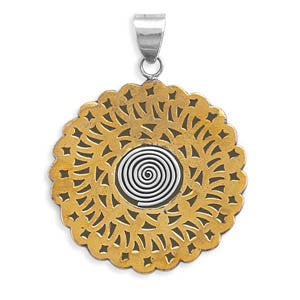 Two Tone Coil Pendant