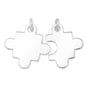 Rhodium Plated Puzzle Piece Charms