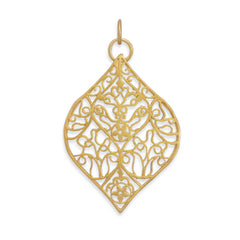 Ornate 14 Karat Gold Plated Pendant