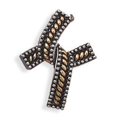 Oxidized Two Tone Cross Slide