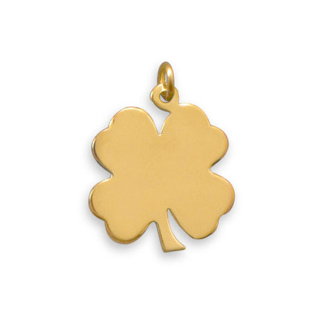 14/20 Gold Filled 4 Leaf Clover Engravable Pendant