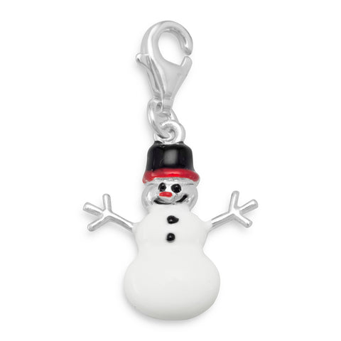 Snowman Charm with Lobster Clasp