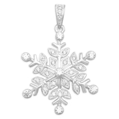 CZ Snowflake Pendant