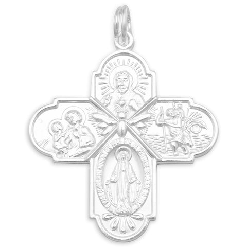 Four Image Cross Pendant