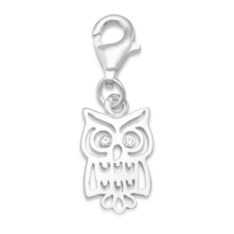 Owl Charm with Lobster Clasp