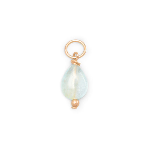14/20 Gold Filled Aquamarine Charm - March Birthstone