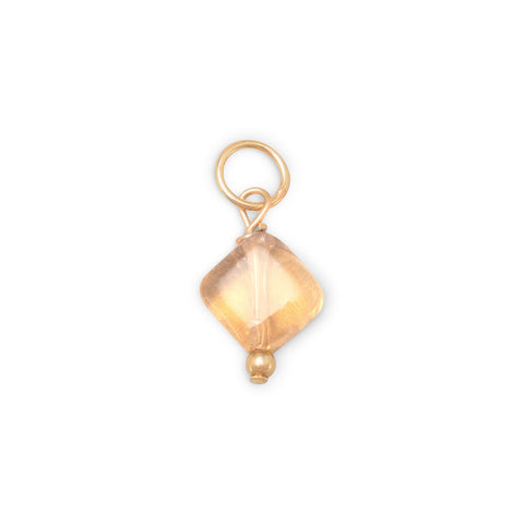 14/20 Gold Filled Citrine Charm - November Birthstone