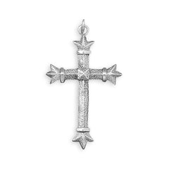 Textured Fleuree Cross Pendant