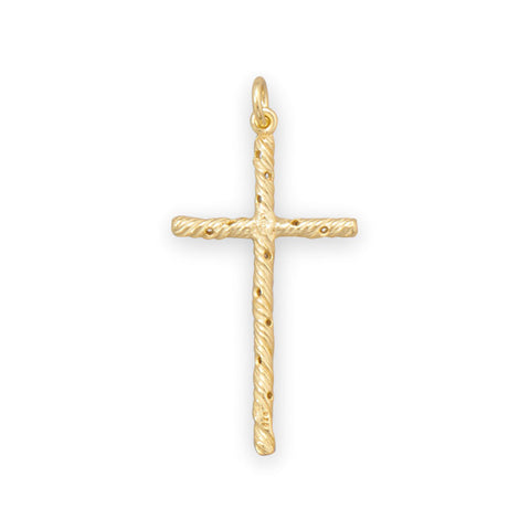 14 Karat Gold Plated Cross Pendant