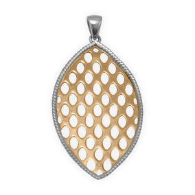Two Tone Marquise Cut Out Pendant