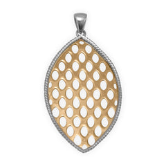 Two Tone Marquise Cut Out Pendant