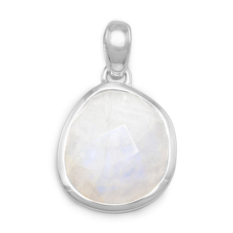 Freeform Rainbow Moonstone Pendant