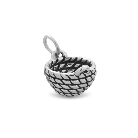Oxidized Basket Charm