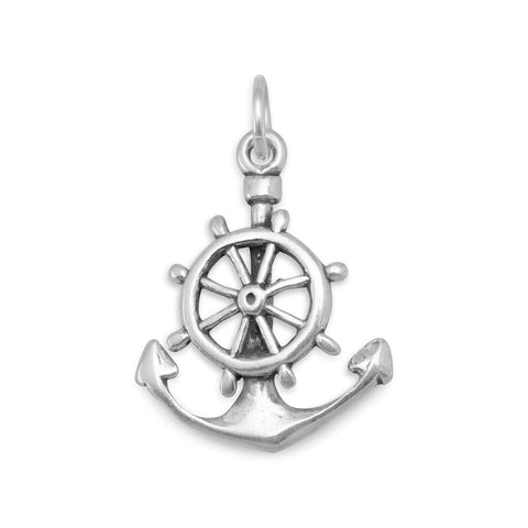 Oxidized Mariners Cross Charm