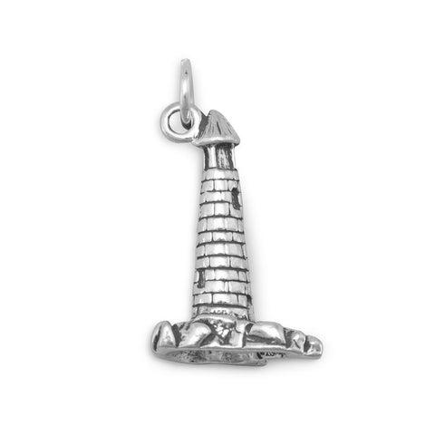 Oxidized Lighthouse Charm