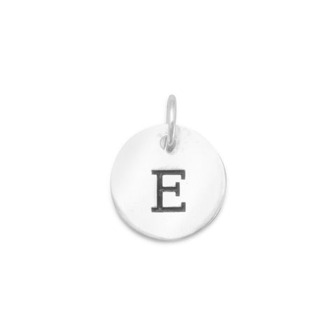 Oxidized Initial "E" Charm