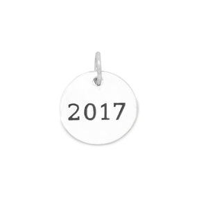 Oxidized "2017" Charm