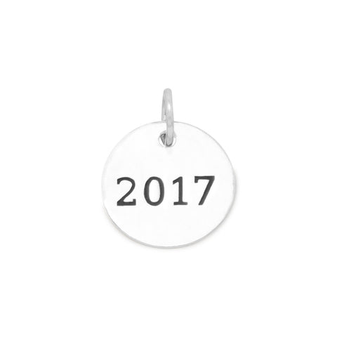 Oxidized "2017" Charm