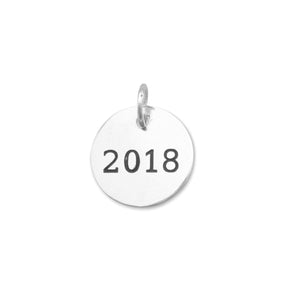 Oxidized "2018" Charm