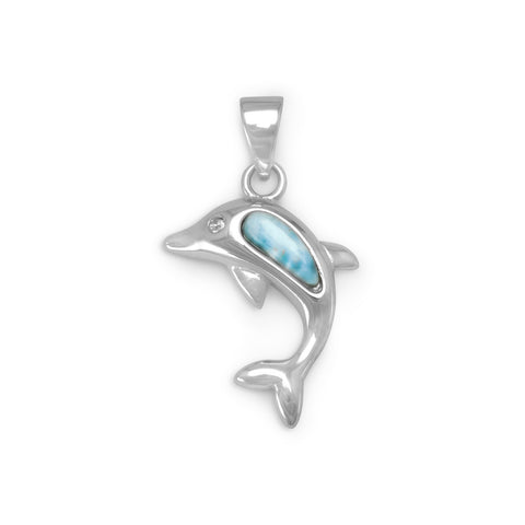 Larimar Dolphin Pendant