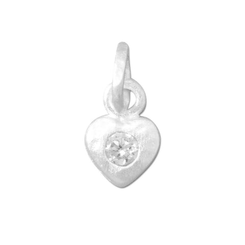 Heart Matte CZ Charm