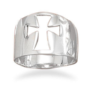Large Cut Out Cross Ring