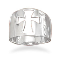 Large Cut Out Cross Ring