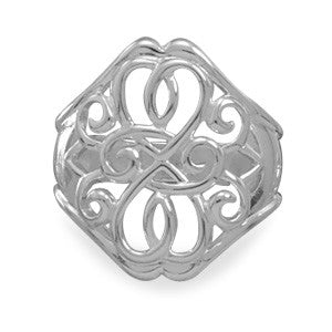 Filigree Heart Design Ring
