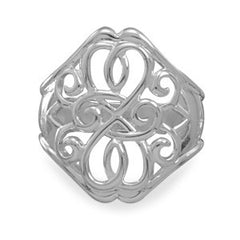 Filigree Heart Design Ring