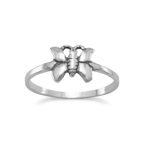 Small Oxidized Butterfly Ring