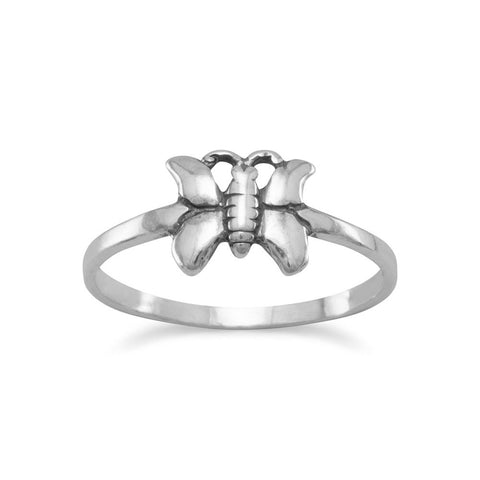 Small Oxidized Butterfly Ring