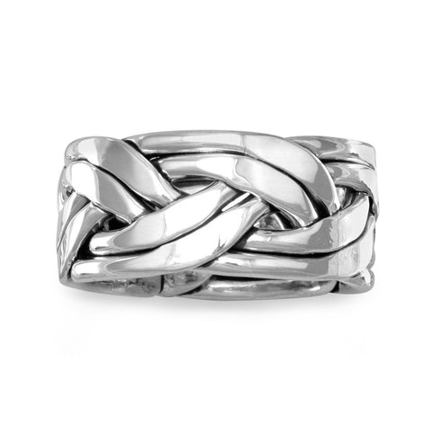 Oxidized Braided Ring in Men's Sizes