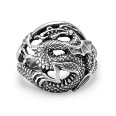 Oxidized Dragon Ring