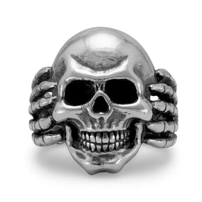Oxidized Skull Ring