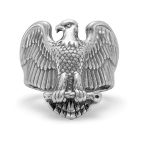 Large Oxidized Eagle Ring
