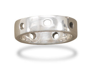 6mm Ring with Holes around the Band